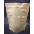 Kraft Paper Stand Up Pouch With Zipper